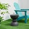 Glitzhome® 17.5" Multifunctional Faux Terrazzo Garden Stool